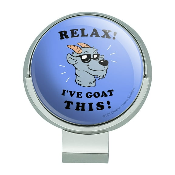 Relax I've Goat This Got Funny Humor Golf Hat Clip With Magnetic Ball Marker