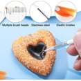 thumbnail image 3 of 15Pcs Cake Decorating Brushes, Cake Painting Brushes Kit Food Safe Paint Brushes Multiple Function Cookie Brushes Fondant Sugar DIY Tool Set Candy Icing Pastry Brush for Baking(White), 3 of 8