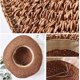 thumbnail image 3 of Sombrero de Paja para Mujer Sombrero de Paja Plegable para Mujer Sombrero de Sol de ala Ancha Gorra de Playa Ajustable con Lazo Sombrero de Cubo Elegante Sombrero con protección UV UPF 50 Sombrero de Visera cómodo y Transpirable para Actividades al Aire Libre Rojo Verde, 3 of 5