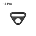 thumbnail image 3 of Uxcell 0.98" Adjuster Triangle with Bar Swivel Clip D Dee Ring Buckle, 16Pack Matte Black, 3 of 5