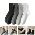 thumbnail image 2 of 4 pares de calcetines de vestir para hombre, calcetines tobilleros, calcetines casuales, calcetines para hombre, calcetines deportivos para adultos., 2 of 6