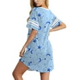 thumbnail image 3 of MINTREUS Women's Nightgown Short Sleeve Nightshirt V Neck Sleep Shirt Loose Loungewear Casual Sleepwear S-3X, 3 of 6