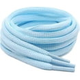 thumbnail image 1 of 2 pairs of oval shoelaces sports shoelaces are suitable for sports / running shoes, and the rope is one sizeLight blue, 1 of 2