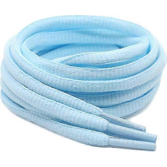 2 pairs of oval shoelaces sports shoelaces are suitable for sports / running shoes, and the rope is one sizeLight blue