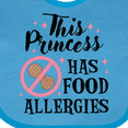 thumbnail image 4 of Inktastic This Princess Has Food Allergies with Peanut Girls Baby Bib, 4 of 4