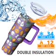 thumbnail image 3 of Halloween Tumbler 40 oz with Handle and Straw Ghost Haunted Skull Tumbler Halloween Gifts for Women Insulated Travel Mug, 3 of 5