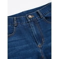 thumbnail image 5 of Hansber Kids Girls Vintage Flared Jeans Elastic Waist Bell Bottoms Casual Denim Pants Distressed Dark Blue 16, 5 of 7
