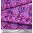 thumbnail image 2 of Soimoi Purple Viscose Chiffon Fabric Leopard & Wild Animal Skin Decor Fabric Printed BTY 42 Inch Wide, 2 of 3