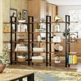 thumbnail image 3 of Tribesigns 5-Tier Bookshelf, Open Etagere Bookcase with Sturdy Metal Frame, Industrial Storage Display Shelves for Living Room Bedroom Home Office, Retro Brown, 3 of 7