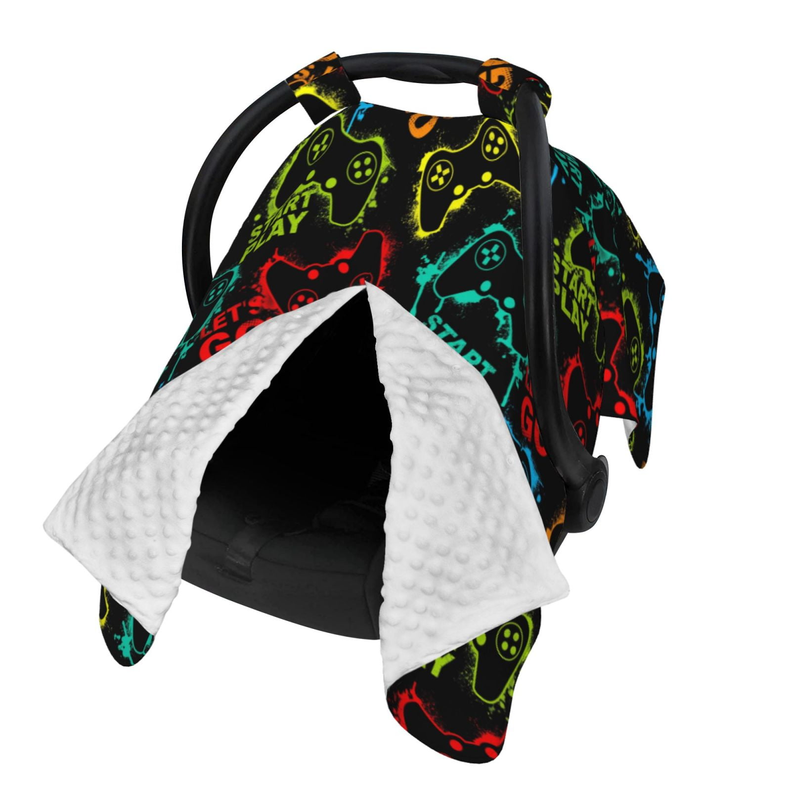 Naloa Play Game Start Baby Car Seat Cover, Breathable Baby Carrier Cover, Multiuse Baby Carrier Cover & Nursing Breastfeeding Cover