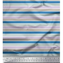 Soimoi Cotton Voile Fabric Horizontal Stripe Fabric Prints by Yard 42 Inch Wide