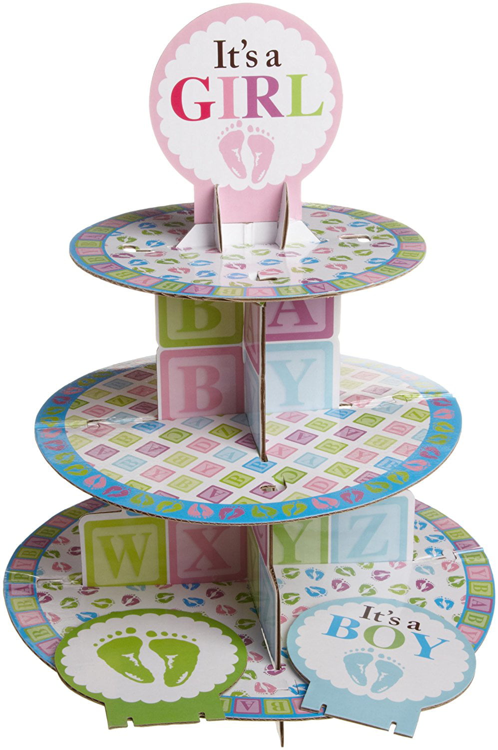 12" Cupcake Stand 3-Tier Cupcake Tree Zebra Party Favor Wedding Baby Shower Lot 