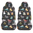thumbnail image 1 of LAKIMCT Animal Collection Pattern Car Seat Covers Vehicle Front Seat Covers Universal Fit Seat Protector, 1 of 9
