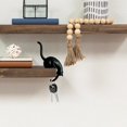 thumbnail image 5 of 3D Hanging Cat Figurine Ornament, Minimalist Black Ceramic Curiosity Cat Statue, Edge Perched Animal Sculpture Decor for Shelf Cabinet Tabletop Home Living Room Art Decoration Ornament, 5 of 6
