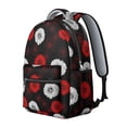 thumbnail image 2 of Pioneer Flower Floral Print Pattern Backpack for School, Cute School Bag with Adjustable Shoulder Straps and Padded Back, 15.3"x11"x7.1", 2 of 4