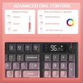 thumbnail image 4 of FREEWOLF M96 Wireless Gaming Keyboard Creamy Membrane with Rainbow Backlight,Media Knob,LCD Screen,Dual Mode-Bluetooth/2.4Ghz,Ball Shape PBT Keycap 94 Key..., 4 of 6