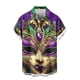 thumbnail image 5 of TaTaai ashion Men's Mardi Gras Turndown Collar Shirt, Printed Short-Sleeve Casual Button Top, Soft Fabric for Summer Casual Daily Outdoor Occasions Gift, 5 of 6