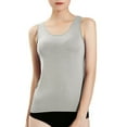 thumbnail image 3 of Tank Tops For Women Bra Pad Suspender Cup And Cup Large Solid Color Casual Sports Yoga Bottoming Shirt Slim Fitting Vest Camisole Tops For Women, 3 of 3