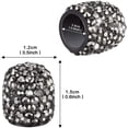 thumbnail image 2 of Valve Stem Caps, Handmade Crystal Diamond Rhinestone Fashion Stem Valve Caps Auto Car Accessories 4pcs Silver, 2 of 6