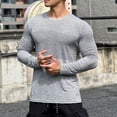 thumbnail image 5 of WTXUE Base Layers Long Sleeve, Crew Neck Mesh Breathable Sweat Pullover Base Shirt Running Basketball Outdoor Training Light Jacket Activewear for Men Grey L, 5 of 10