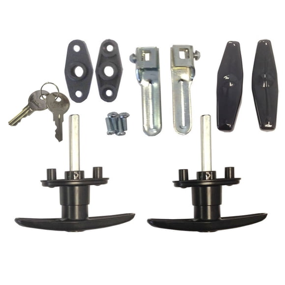 Set de cerraduras Bauer con manijas en T con 2 llaves, rotación 90CW/90CCW