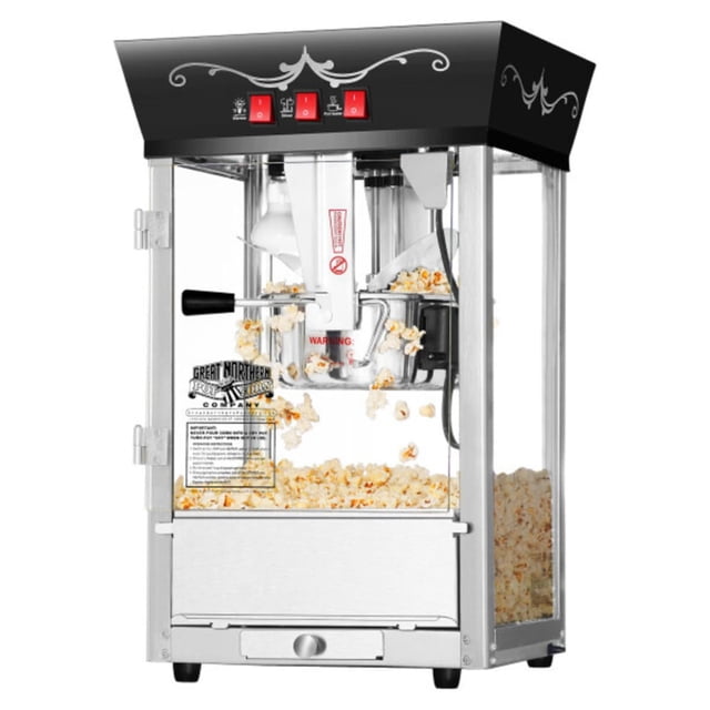 6092 Great Northern Máquina de palomitas de maíz, estilo antiguo, negro, 227 g