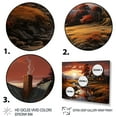 thumbnail image 3 of Designart "Country beauty Amber Sunset" Landscapes Floater Framed Canvas Wall Art, 3 of 7
