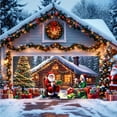 thumbnail image 3 of Elainilye Christmas Garage Door Banner for Outdoor Decor, Large Holiday Yard Door Cover with Merry Christmas Design, Porch Backdrop for Xmas Party Supplies, 3 of 6