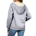 thumbnail image 4 of CILENON Happy New Year Gift Fleece Lined Jackets for Women Winter Coats Zip Up Hoodies Sweatshirts Warm Sherpa Cardigan Sweater With Pocket Fall Outfits(Gray,XXL), 4 of 5