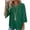 Green, variant on Womens 3/4 Sleeve Tops Cotton Shirts V Neck Lace Casual Loose Fit Blouses Summer Fashion Clothing