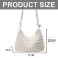 thumbnail image 3 of Bolso de mano de pana suave a cuadros para debajo del brazo, moderno, sencillo, de color liso, blanco, 3 of 5