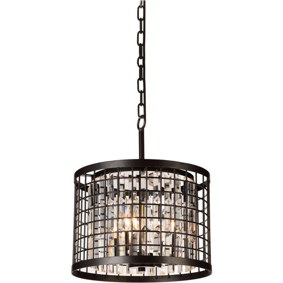 CWI Lighting Meghna 4 Light Up Farmhouse Metal Chandelier in Brown
