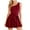 Wine, variant on Feancey One Shoulder Rompers for Women Ruffle Casual Wide Leg Short Jumpsuit Loose Fit Casual One Piece Shorts with Pockets Gifts for Mom Black S
