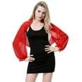 thumbnail image 2 of Women Chiffon Shrug Red, 2 of 6