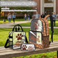 thumbnail image 2 of DISNIMO Dog Paw Print 3PCS Clear Backpack Heavy Duty, See Through School Bag for Girls, 17 Inch Large PVC Transparent Bookbag with Lunch Bag and Pencil Case for Stadium Events, 2 of 5