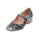 thumbnail image 2 of Sandalias de verano para mujer de tacón bajo de cuero con patrón de serpiente artificial a la moda Wmkox8yii shkj763, 2 of 8