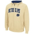 thumbnail image 2 of Men's Colosseum Gold Notre Dame Fighting Irish Arch & Logo 3.0 Full-Zip Hoodie, 2 of 3
