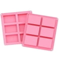 thumbnail image 2 of 6 Cavity Silicone Non-stick Cake Mold Chocolate Dessert Bakeware Diy Baking Tool, 2 of 5