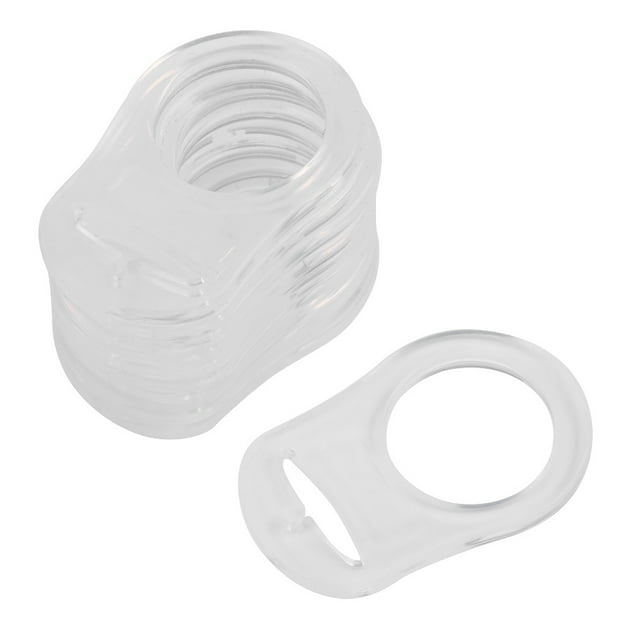 Adaptador de clips para chupete estilo botones de bebé, adaptador de clip de soporte para chupete de bebé transparente de silicona múltiple, para anillos, 10 UDS.