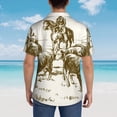 thumbnail image 4 of Yiaed Cattle Drive By Two Cowboys Print Hawaiian Shirt for Men Short Sleeve Button Down Shirts Beach Shirts for Men,X-Large, 4 of 7