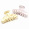 thumbnail image 4 of QinGoo Medium Hair Claw Clip for Women Non-Slip Thick Hair Accessory 1 Count, 3.3 Inch, White, 4 of 5