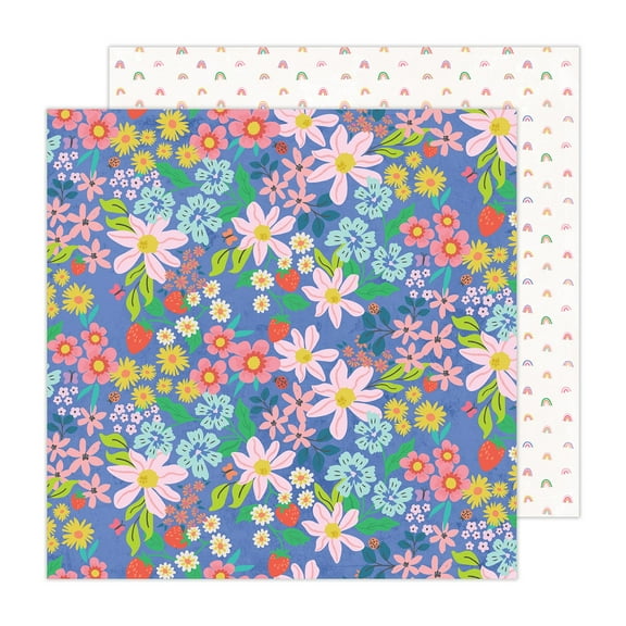 Pebbles Patterned Double-Sided Cardstock 12"X12"-Garden, Cool Girl