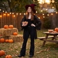 thumbnail image 2 of Womens Wizard Hat Costume Accessory, Foldable Pointed Witch Hat with Soft Velvet Texture, Cone Hat for Halloween Party Cosplay Dress Up Red, 2 of 6