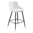 thumbnail image 3 of Modway Adorn Performance Velvet Bar Stool in White, 3 of 9