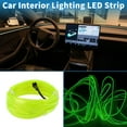 thumbnail image 3 of Cuerda de luz LED EL de 4m Unique Bargains, tira de luz de neón flexible para iluminación interior de automóviles, caja de batería (3V) verde fluorescente, 3 of 7