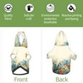 thumbnail image 6 of Honeii Floral Mountain Landscape Print Small Dog Hoodies Pet Hooded Sweatshirts Fall Winter Puppy Cat Sweaters Warm Clothes for Small Dogs Outfits Costume-, 6 of 7