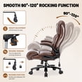thumbnail image 6 of Qusaphy 800lbs Big and Tall Office Chair, Ergonomic Executive Chair with Reclining Backrest, Spring Cushion Seat, Lumbar Support & Ergonomic Armrests for Home Office and Conference Room, 6 of 11