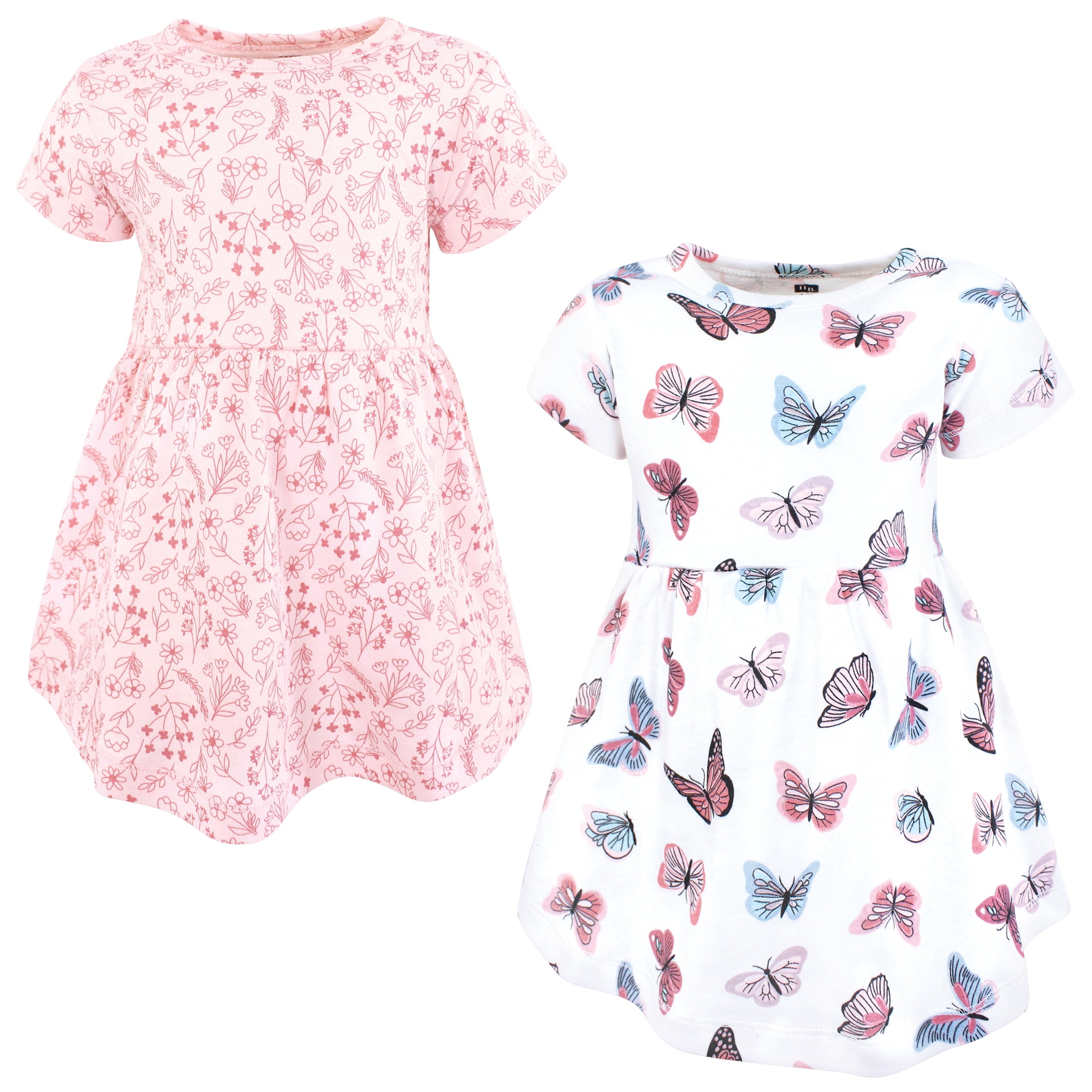 Hudson Baby Infant and Toddler Girls Cotton Dresses Sweet Butterflies 12-18 Months