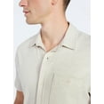 thumbnail image 4 of Free Assembly Men's Cotton Button Front Polo Shirt with Short Sleeves, Sizes S-3XL, 4 of 5