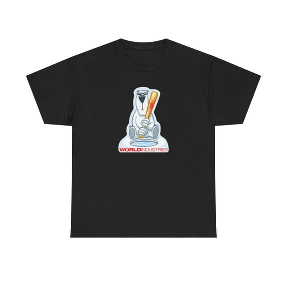 On the Lookout Stupid Seal World Industries 2000 Skateboard Vintage TShirt Print - Black / M